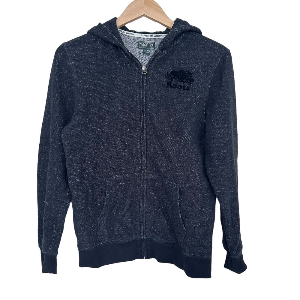 Roots Canada Kids Gray Full Zip Hoodie Sz XXL 13-14Y